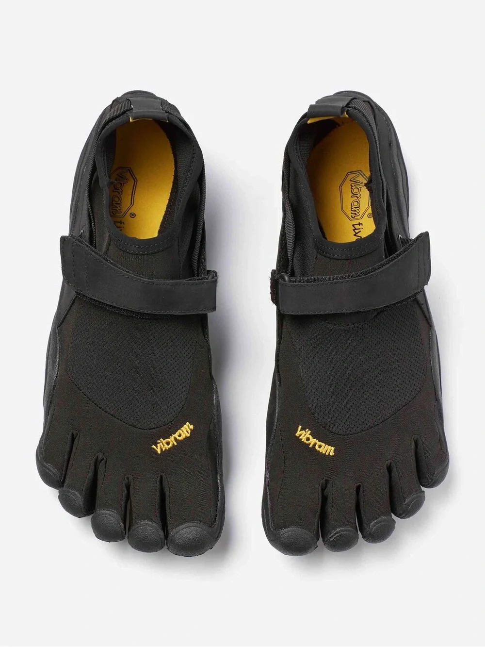 Vibram FiveFingers Black with Yellow Accents Minimalist Shoes